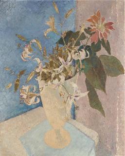 Glyn Philpot, R.A. - Poinsettia and Lilies