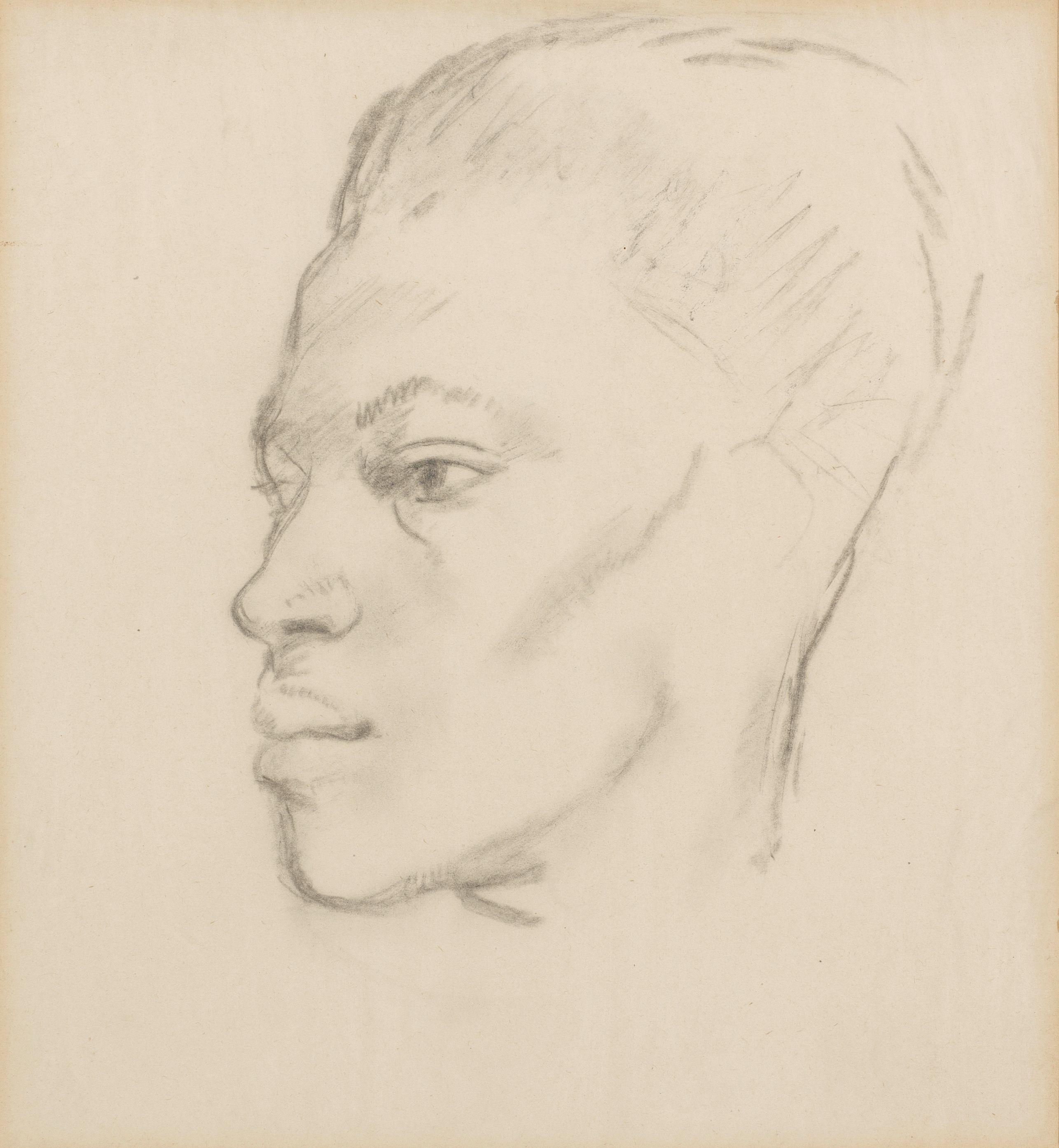 Glyn Warren Philpot R.A. - Head of Henry Thomas, facing left