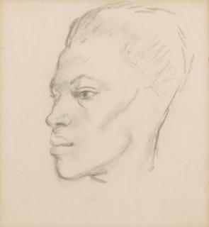 Glyn Warren Philpot R.A. - Head of Henry Thomas, facing left