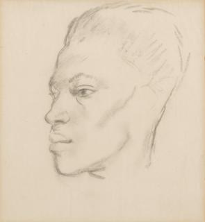 Glyn Warren Philpot R.A. - Head of Henry Thomas, facing left