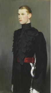 Glyn Warren Philpot - Portrait of Lieutenant Aymes, three-quarter-length, in military uniform