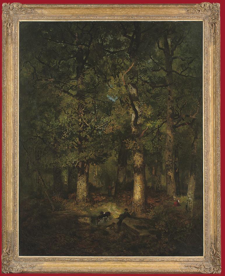 Godefroy De Hagemann - A huntsman in a forest glade