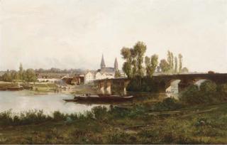 Godefroy de Hagemann - A River Landscape