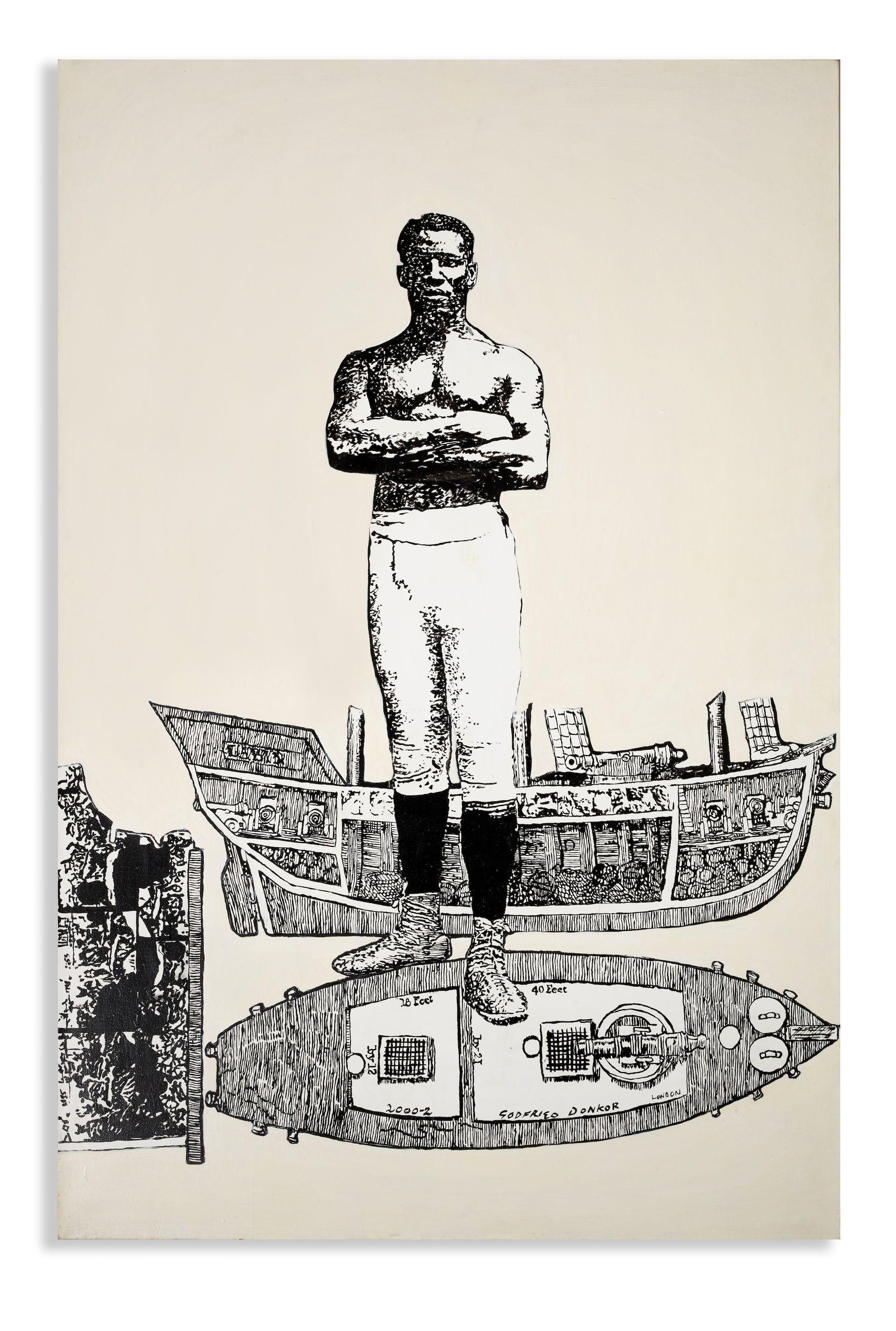 Godfried Donkor - From slave to the champ III, 1998