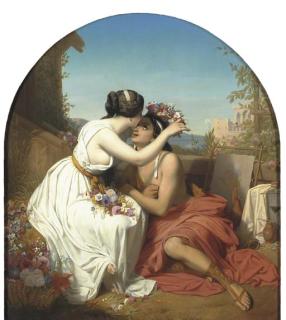 Godfried Guffens - Der Mater Pausias und das Blumenmädchen Glykere