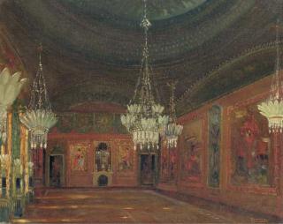 Godwin Bennett - An interior of the Brighton Pavilion; and Another similar
