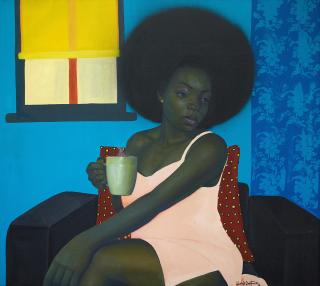 Godwin Oluwole Omofemi - Girl with teacup