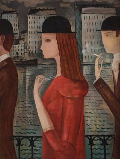 Gösta Nystroem - Three Figures in Hats