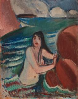 Gösta Sandels - Bathing woman.