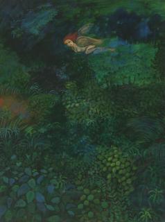 Gogi Saroj Pal - Untitled (Angel in Landscape)