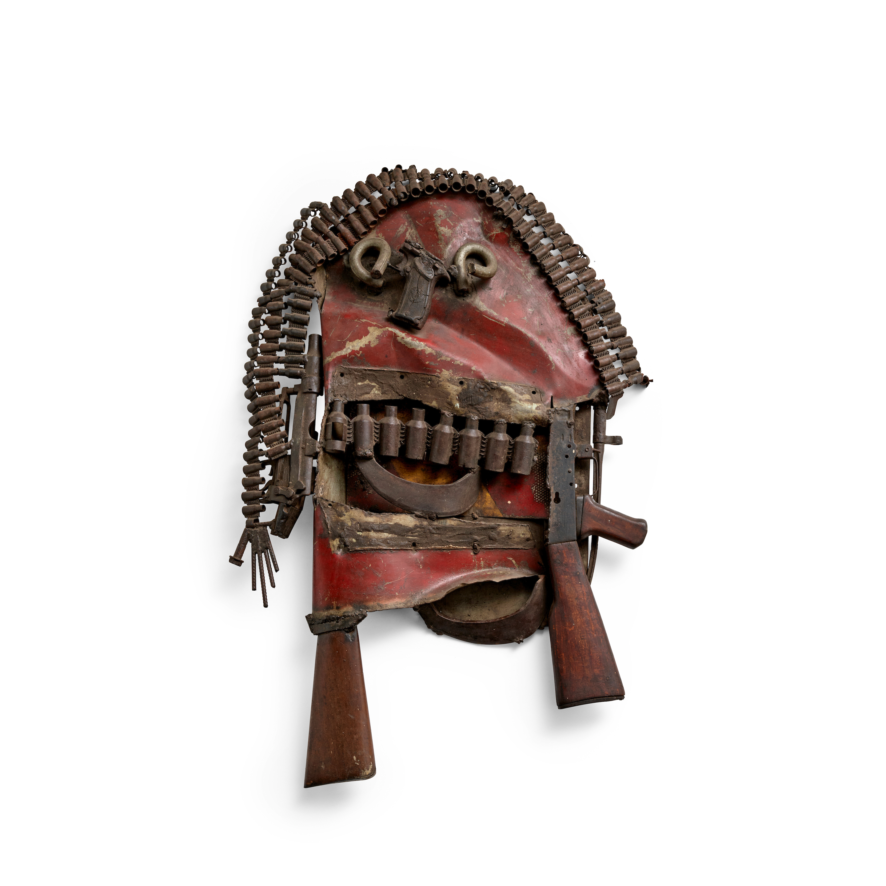 Gonçalo Mabunda - Group of 3 Masks, 2011-2012