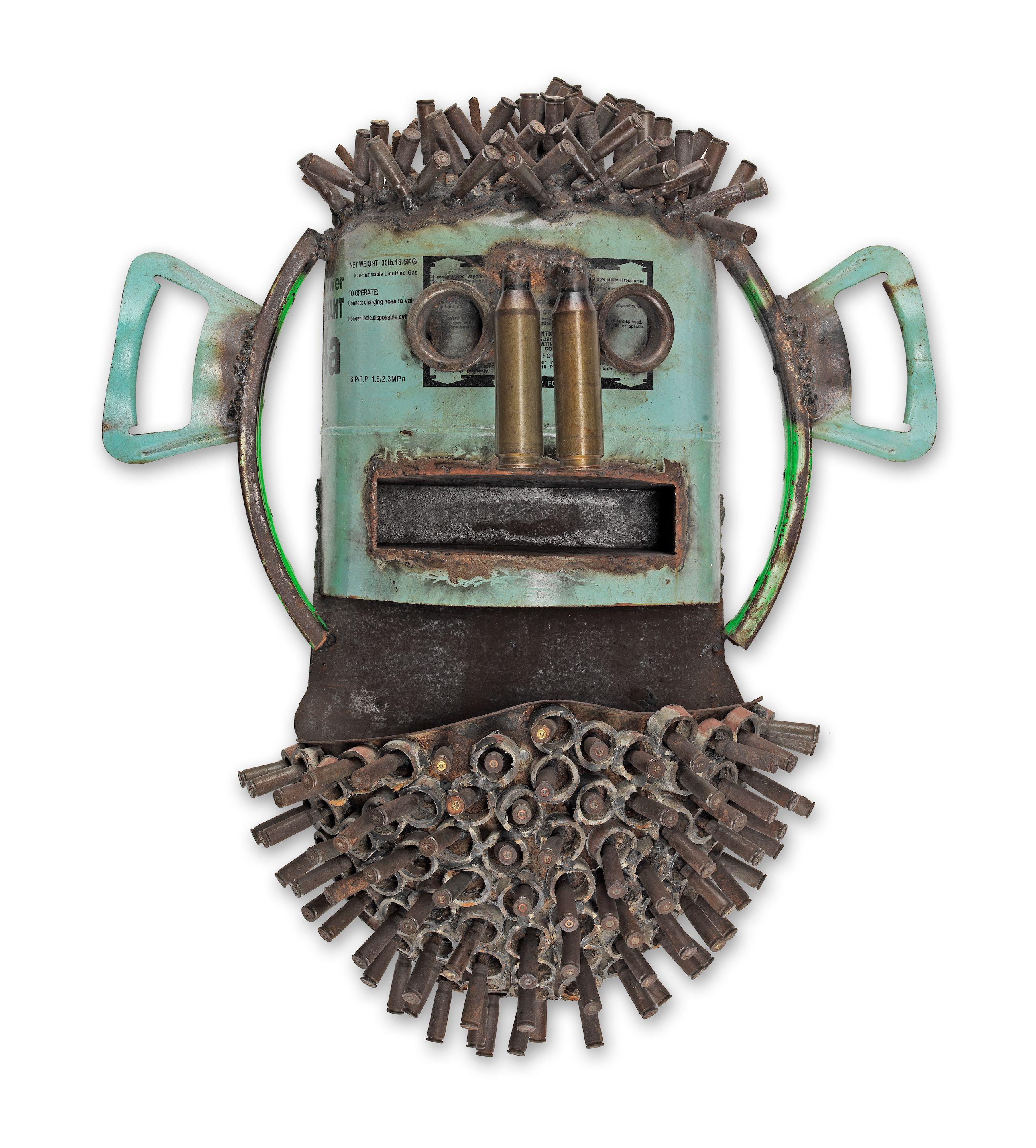 Gonçalo Mabunda - Metal Mask 65 x 54 x 24cm (25 9/16 x 21 1/4 x 9 7/16in).