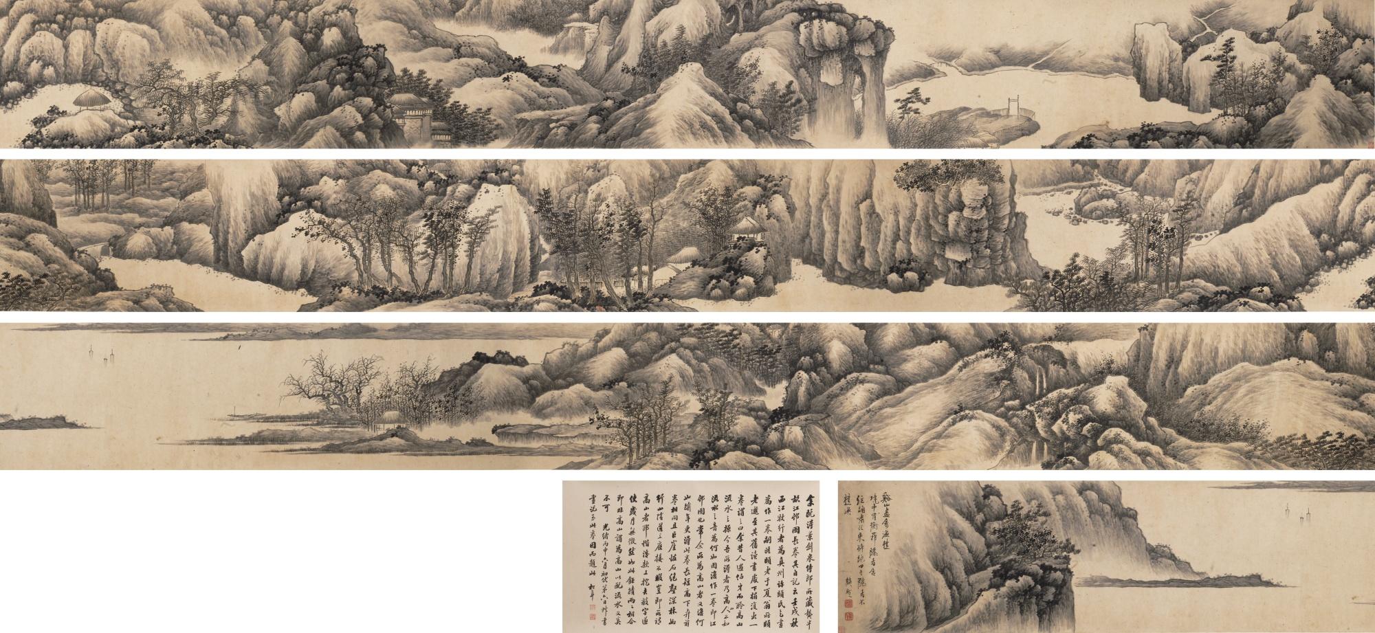 Gong Xian - Dwelling In Seclusion Amid Rivers And Mountains