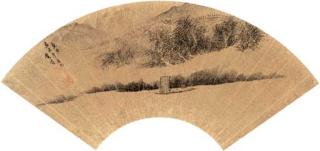 Gong Xian - Lonely Boat by the Riverbank