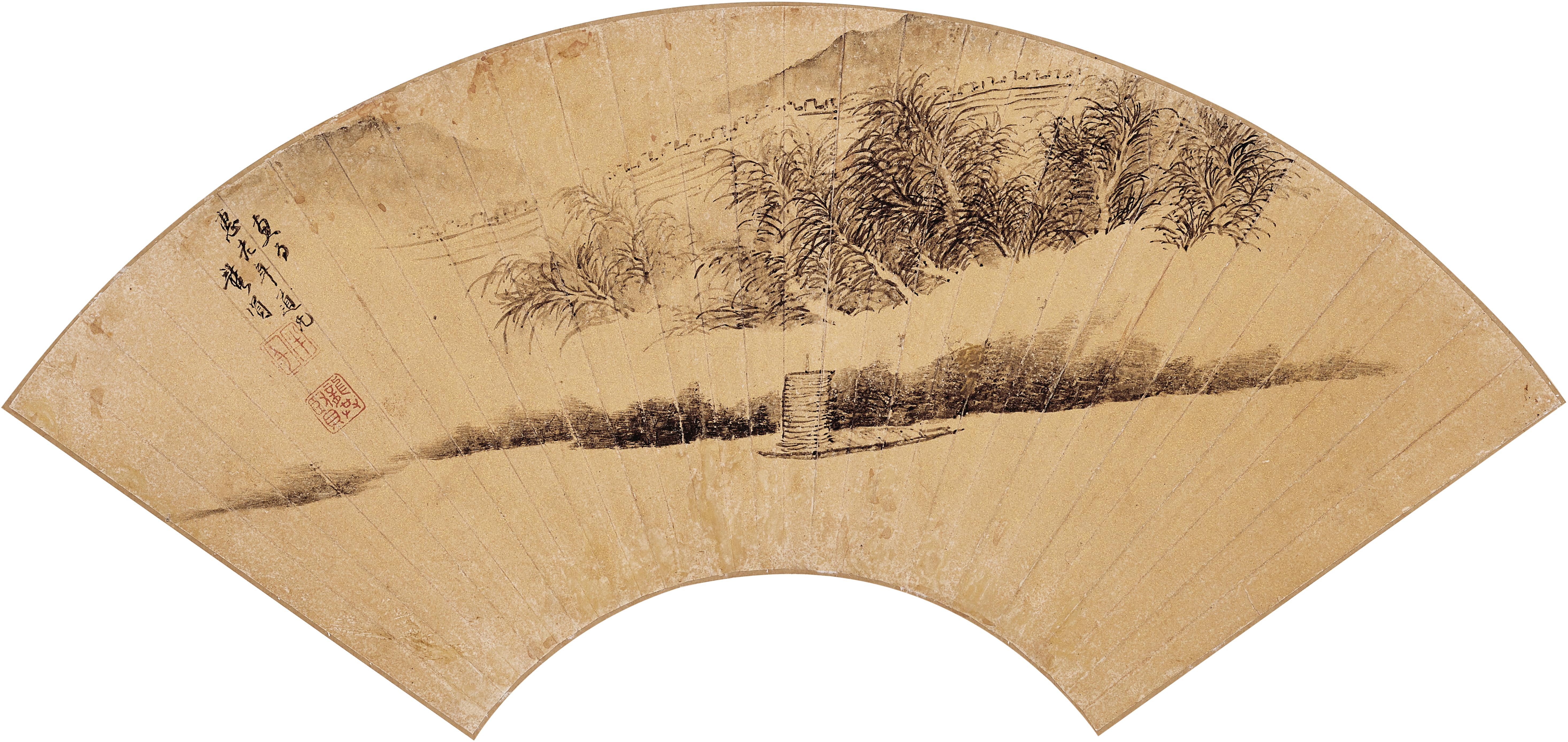 Gong Xian - Sailing along the river