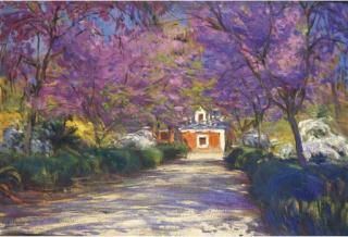 Gonzalo Bilbao Martínez - Jardín Con Jacarandas
