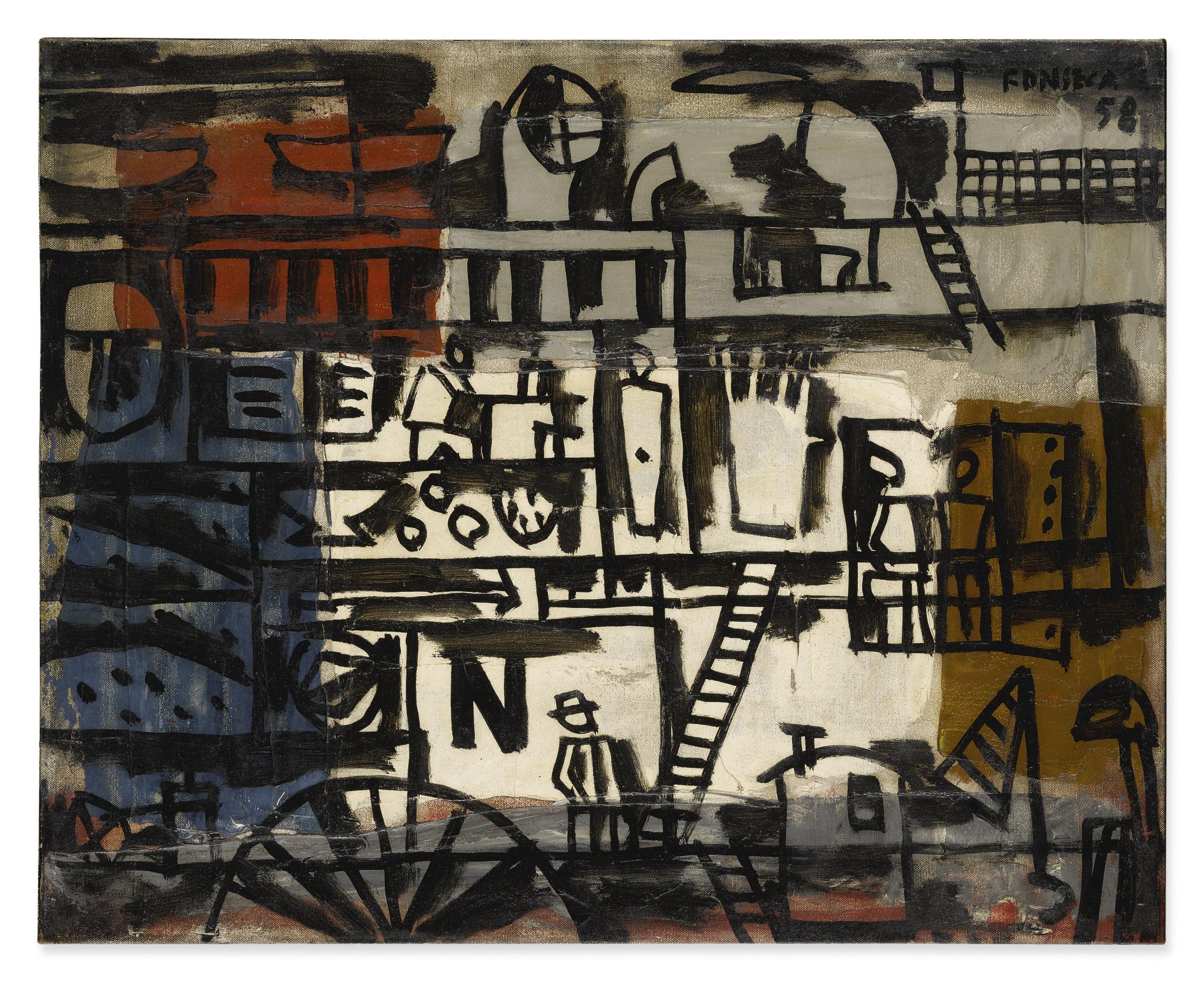 Gonzalo Fonseca - Puerto Con Grafismos