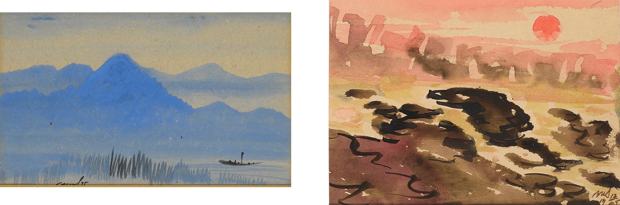 Gopal Ghose - Untitled (Set Of Two Landscapes) 