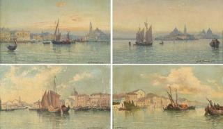 Gordon Arthur Meadows - The Bacino di San Marco; The Venetian lagoon; Murano; Burano