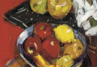 Gordon Bryce, R.S.A., R.S.W. - Apples and cyclamen