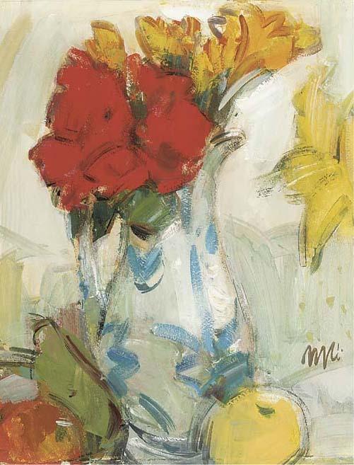 Gordon Bryce, R.S.A., R.S.W. - Roses and freesias