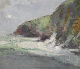Gordon Bryce, R.S.A., R.S.W. - Winter Sea, Cockburnspath