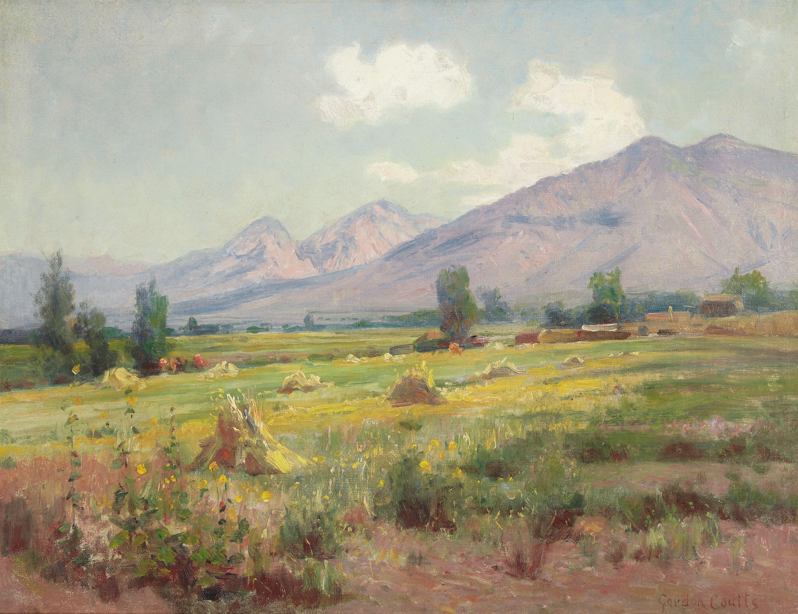 Gordon Coutts - Inland Empire farm scene 18 x 23 1/2in