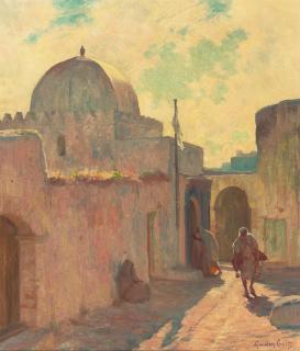 Gordon Coutts - Le Mosque, Tangier, Morocco 28 x 24 1/4 in. framed 35 1/2 x 31 1/2 in.