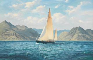 Gordon Ellis - Royal Yacht Bloodhound sailing off Skye