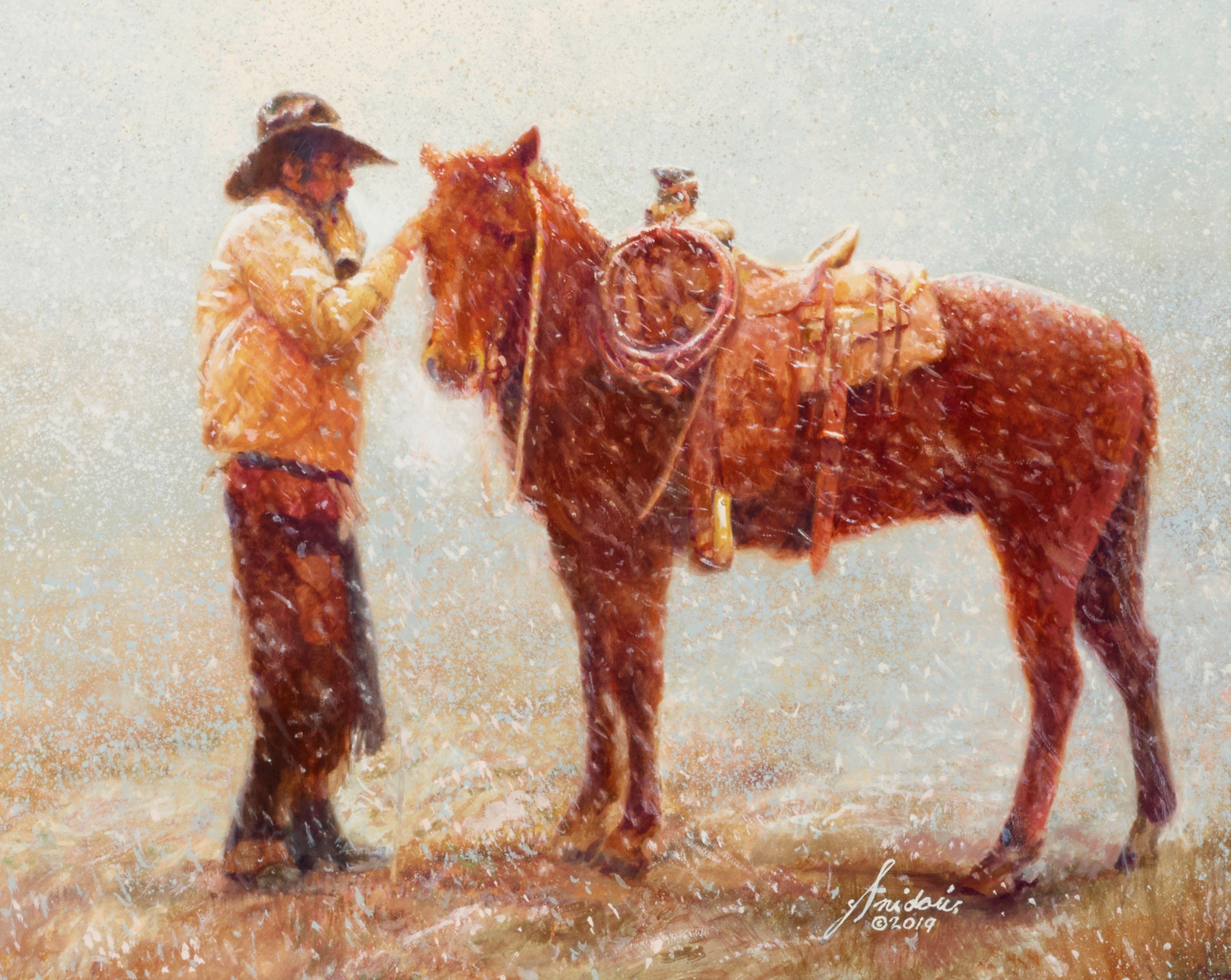 Gordon Snidow - Snow Flurries 16 x 20 in. framed 25 x 28 in.