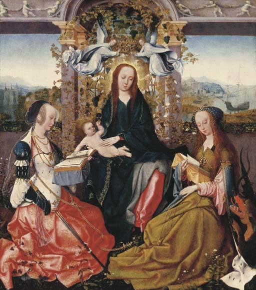 Goswijn van der Weyden - The Virgin and Child with Saint Catherine of Alexandria and Saint Margaret of Antioch