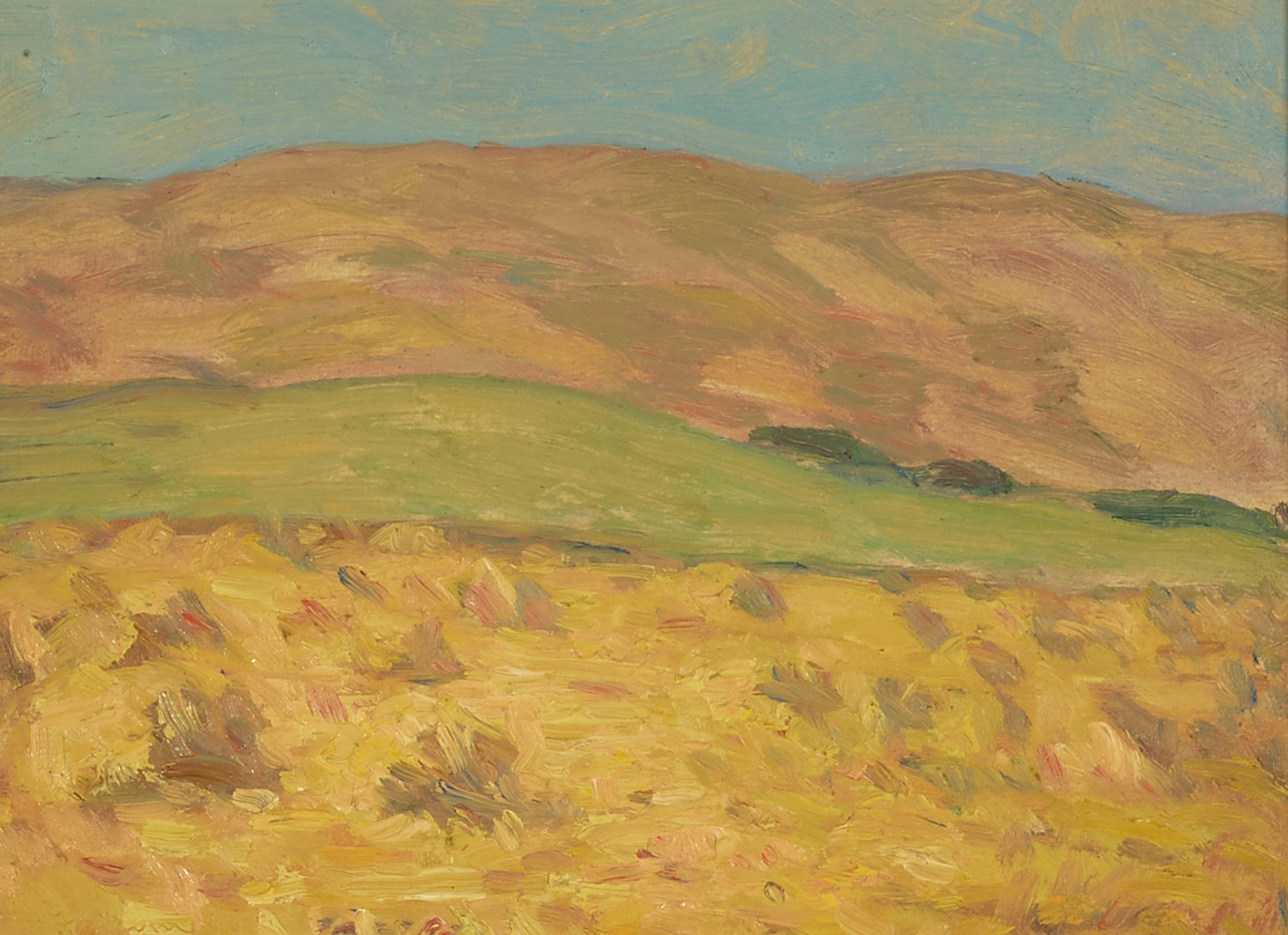 Gottardo Fidele Ponziano Piazzoni - Two trees, Mill Valley, Columbia, Sept. and Yellow and green hills (a group of three)