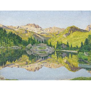 Gottardo Segantini - Cavloggio: Spiegelung / Abendstimmung, 1951 Cavloggio: Reflection / Evening Atmosphere, 1951