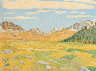 Gottardo Segantini - Engadiner Berglandschaft im Frühherbst, 1967