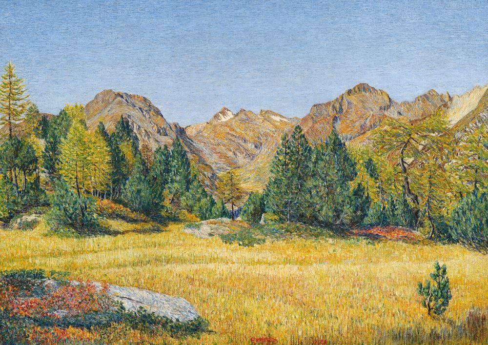 Gottardo Segantini - Herbstlandschaft bei Maloja. 1921.