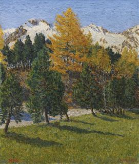 Gottardo Segantini - Herbstschnee, 1922