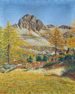 Gottardo Segantini - Lagrev in autunno