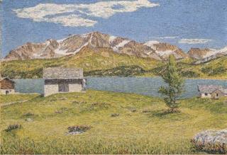 Gottardo Segantini - Landschaft bei Maloja, 1942