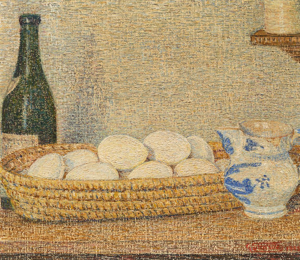 Gottardo Segantini - Stillleben mit Eiern. 1953.