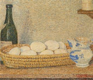 Gottardo Segantini - Stillleben mit Eiern. 1953.