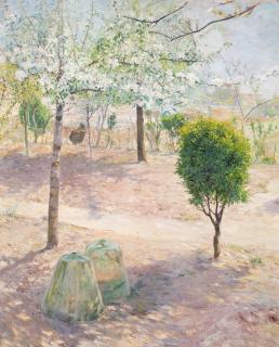 Gottfrid Kallstenius - Garden scene from Grez