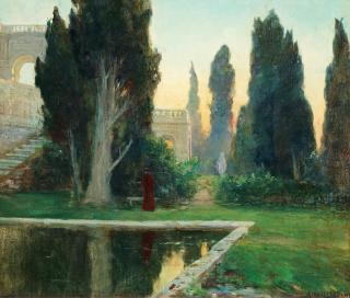 Gottfrid Kallstenius - Villa d´Este at sunset
