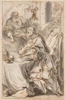 Gottfried Bernhard Goetz - Petrus erscheint Papst Leo I.