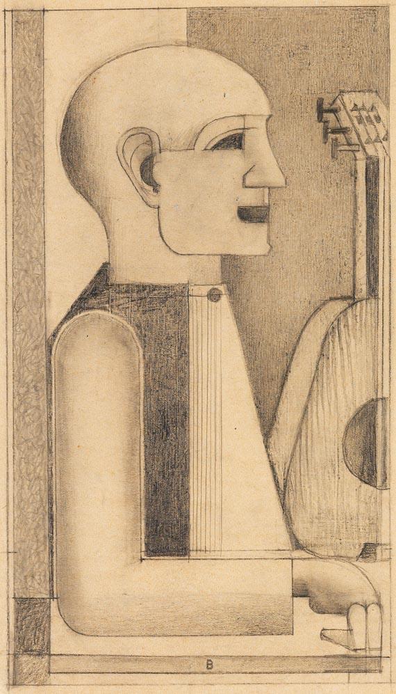 Gottfried Brockmann - Mann in Halbfigur nach rechts