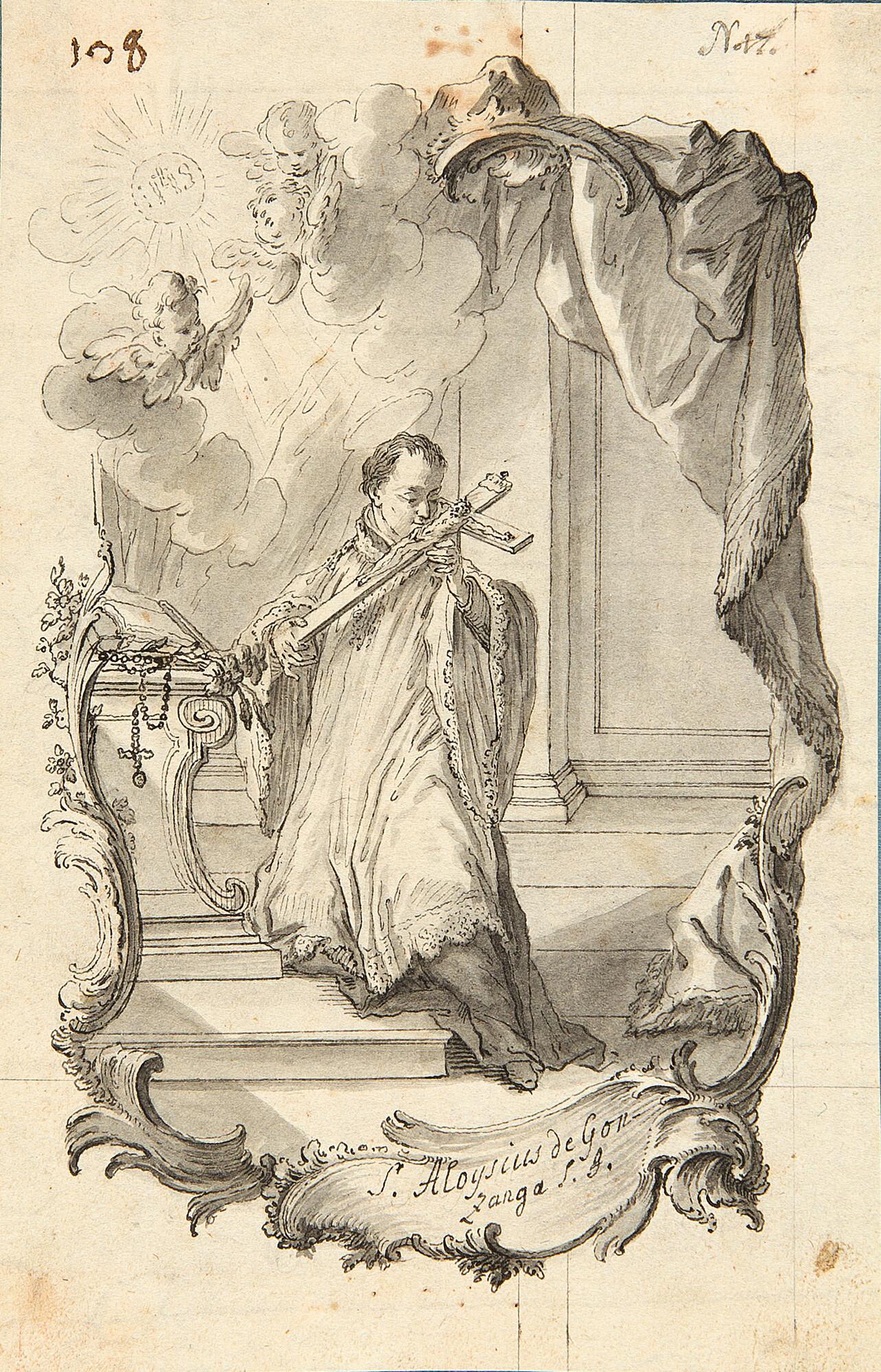 Gottfried Eichler d. J. - 10 Bll. Vorzeichnungen für Heiligenbilder.