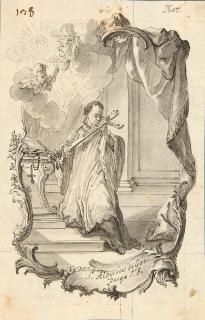 Gottfried Eichler d. J. - 10 Bll. Vorzeichnungen für Heiligenbilder.