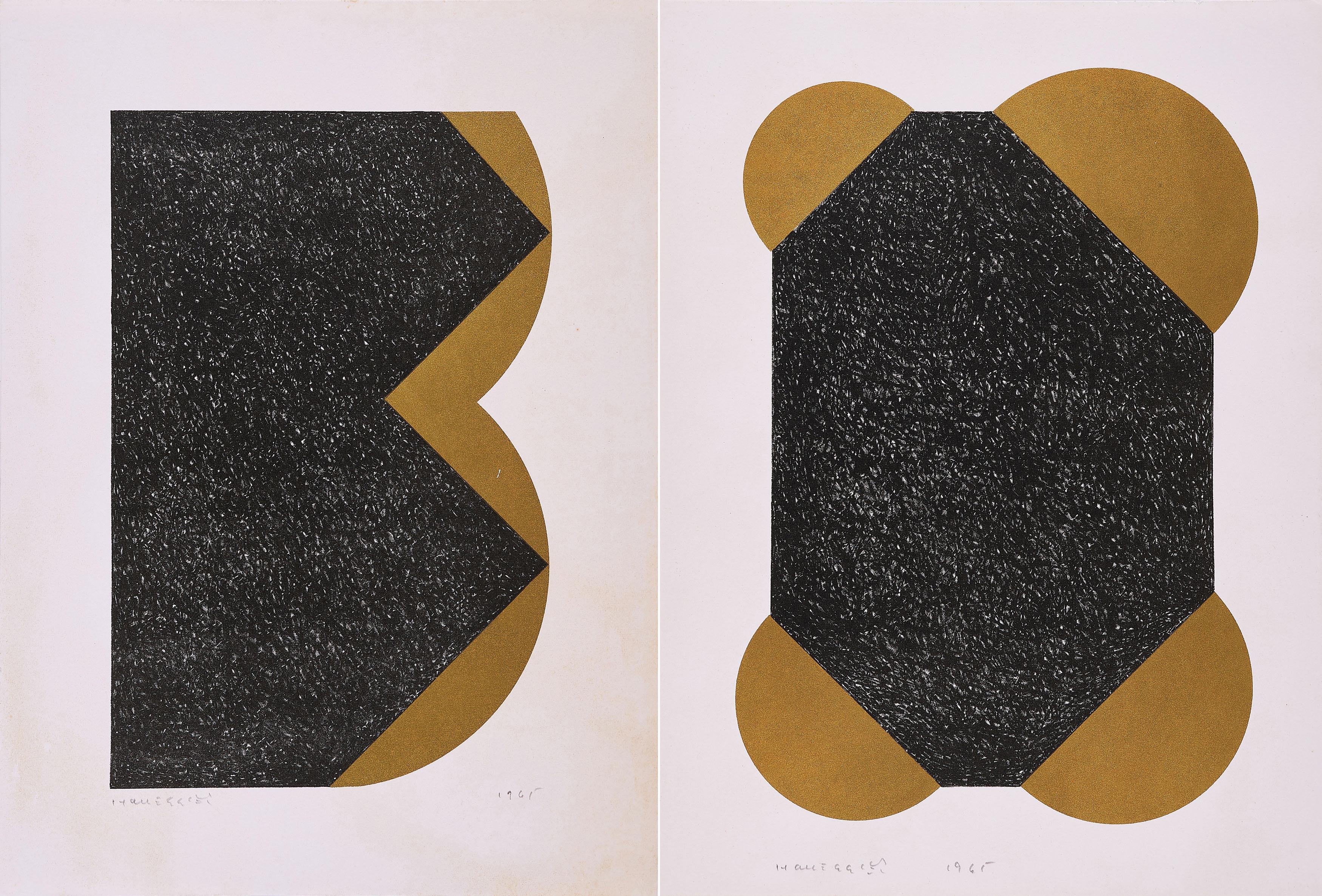 Gottfried Honegger - Konvolut von 2 Druckgrafiken.