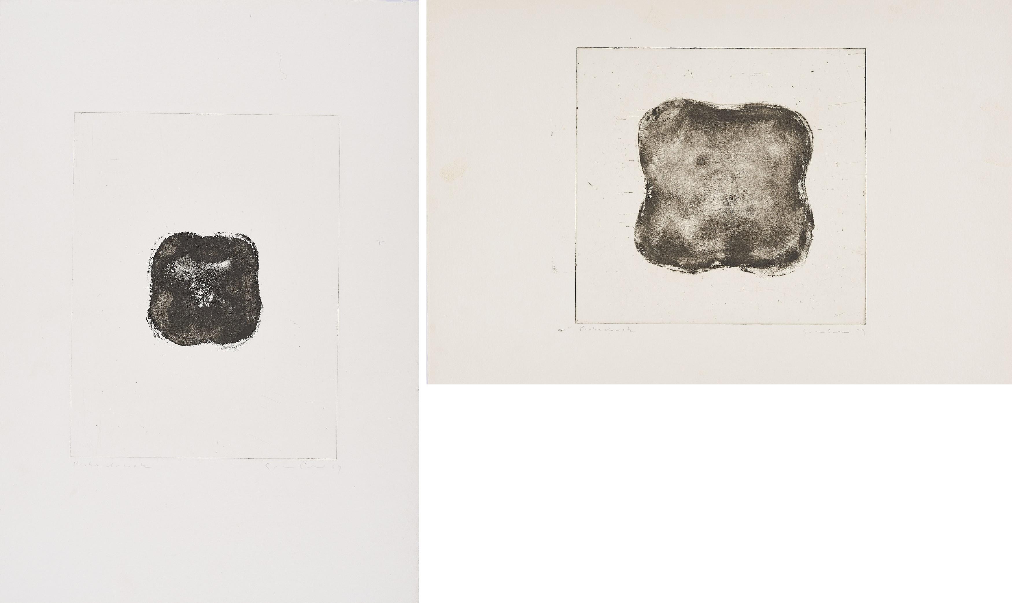 Gotthard Graubner - Konvolut von 2 Serigrafien.