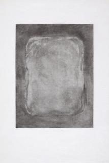 Gotthard Graubner - Ohne Titel (Graues Kissen)