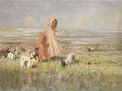 Gourlay Steell, R.S.A. - A Moroccan Goat Herd